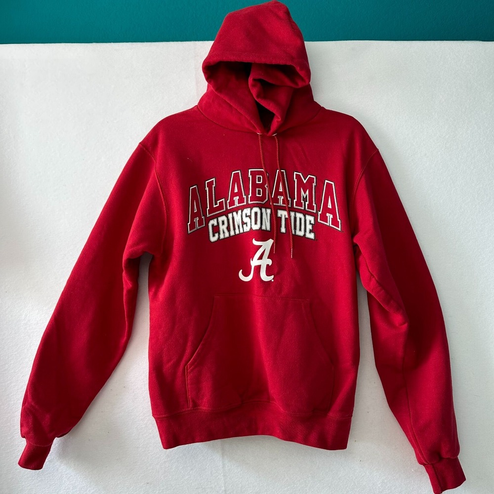 Champion Alabama Crimson Tide Hoodie Red Small Eco Authentic NCAA Sweatshirt